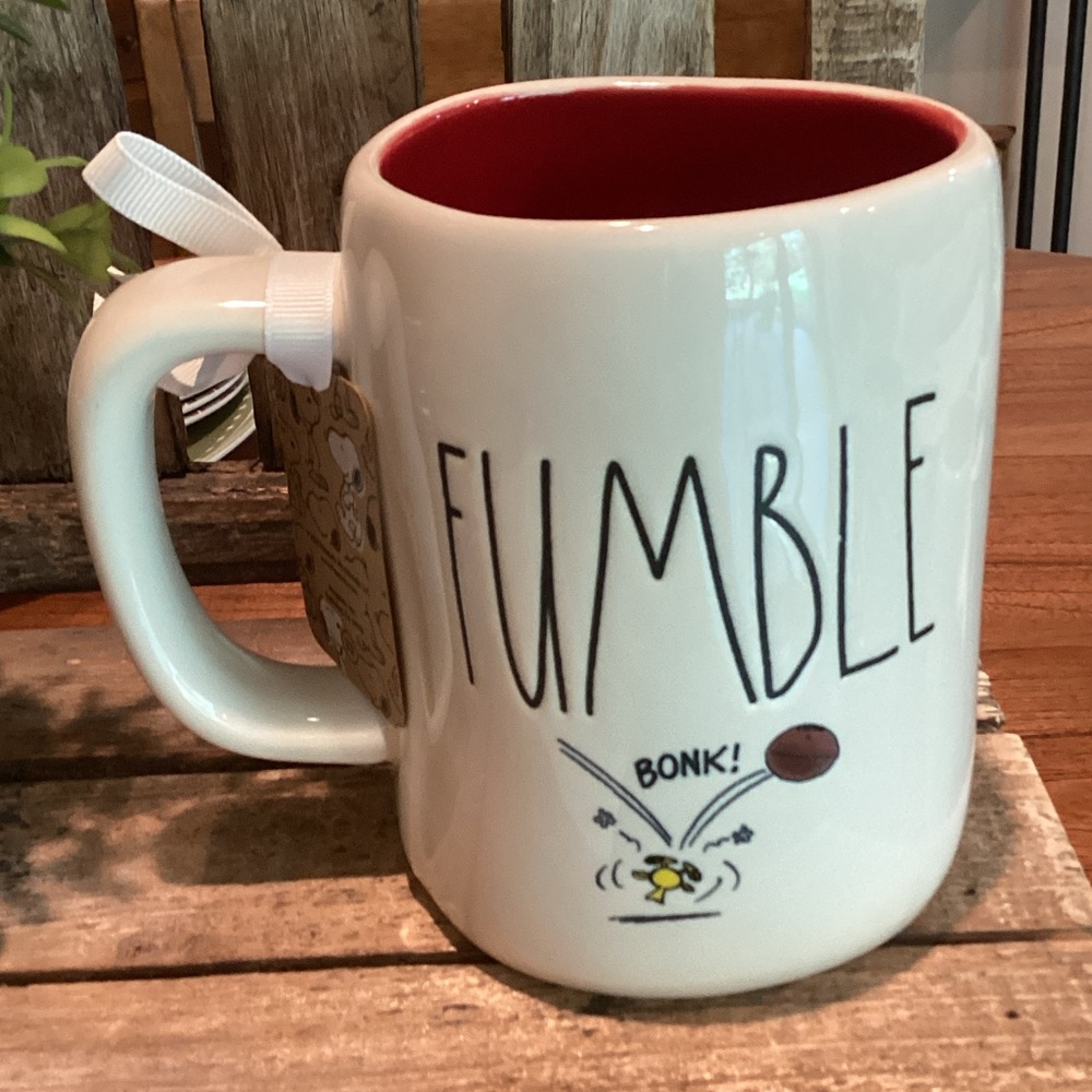 Rae Dunn x Peanuts Football Mug